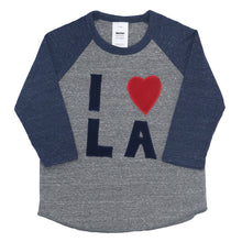 Load image into Gallery viewer, Kids' I love LA Baseball Tee