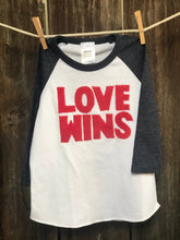 Load image into Gallery viewer, Kids' Love Wins Baseball Tee