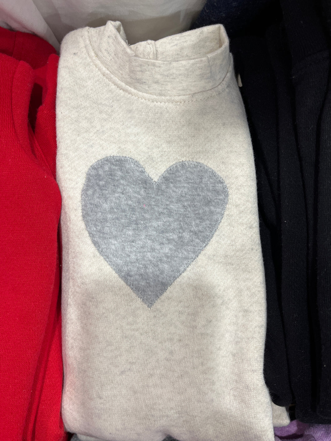 Infant Heart Fleece Romper