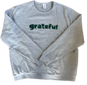 Unisex Green Grateful Fleece Sweatshirt