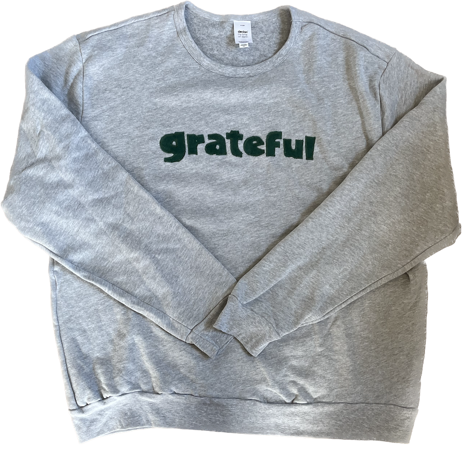 Unisex Green Grateful Fleece Sweatshirt