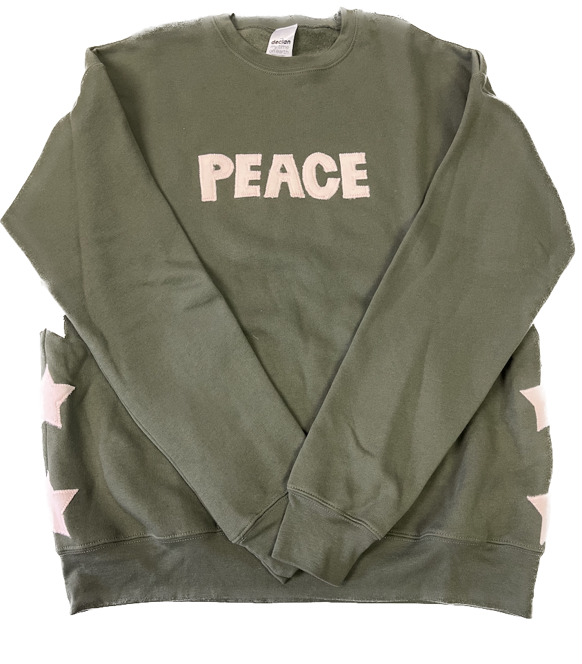 Unisex Star Peace Fleece Sweatshirt