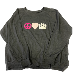 Womens Animal Lover Slouchy Black