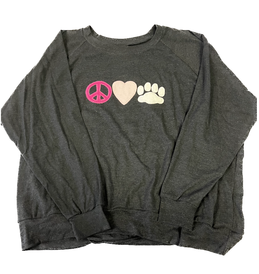 Womens Animal Lover Slouchy Black