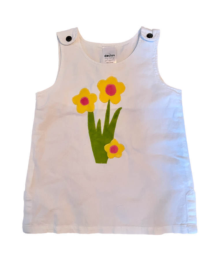Kids Linen Flower Dress