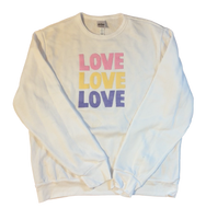 Unisex Love Love Love Fleece Sweatshirt