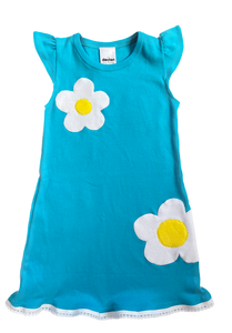 Kid's Flower Flutter Sleeve Dress