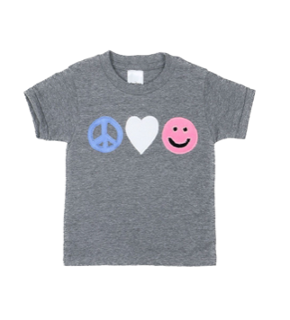 Kid's Peace Love Happiness Tee