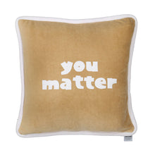 Load image into Gallery viewer, you matter/be the change Velour Pillow

