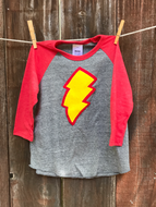 Unisex Bolt Baseball Tee