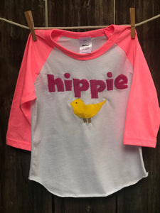 Kid's Hippie Chick Baseball Tee